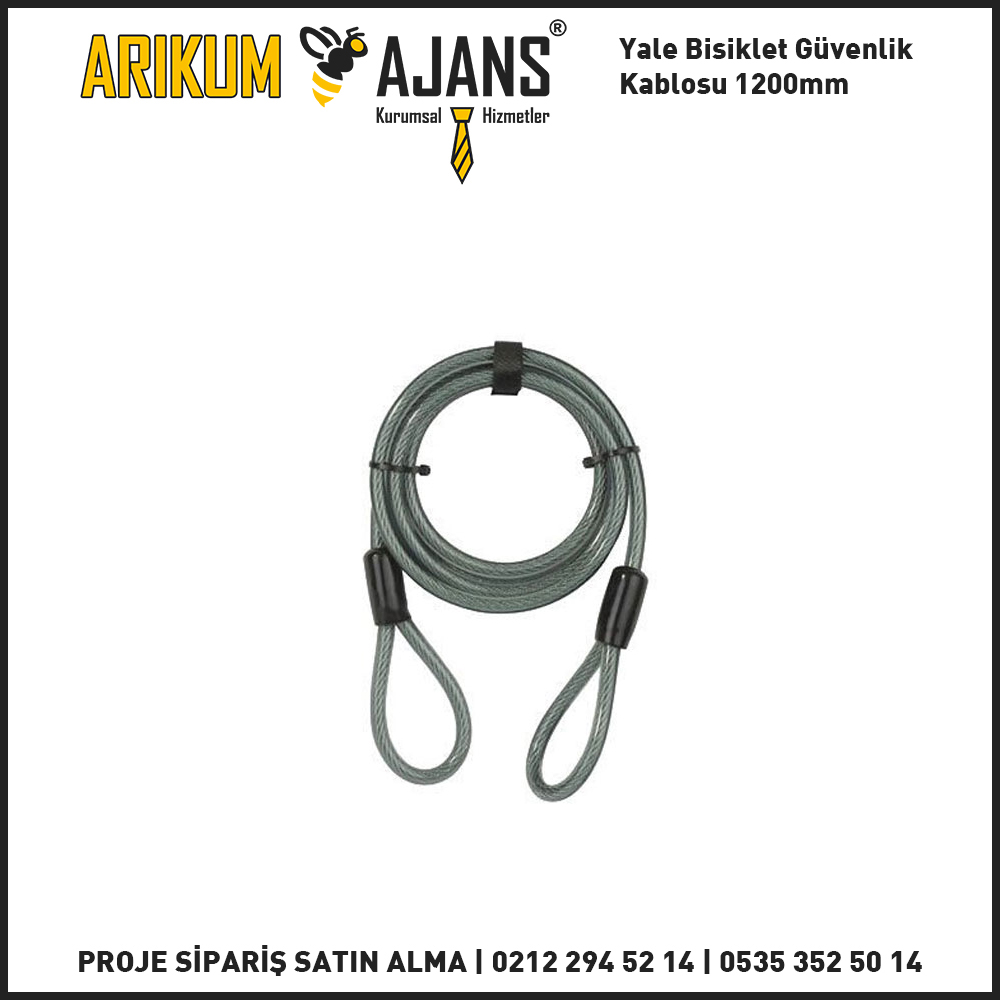 Yale Bisiklet Güvenlik Kablosu 1200mm