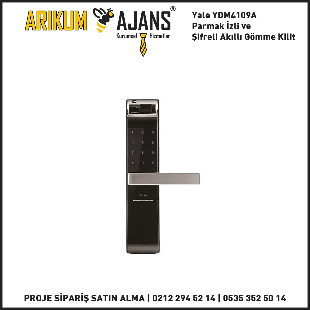 Yale YDM4109A Parmak İzli ve Şifreli Akıllı Gömme Kilit