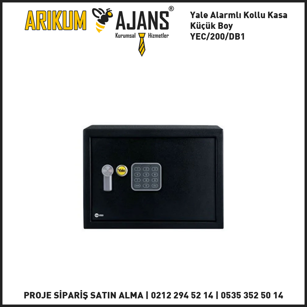 Yale Alarmlı Kollu Kasa Küçük Boy YEC/200/DB1