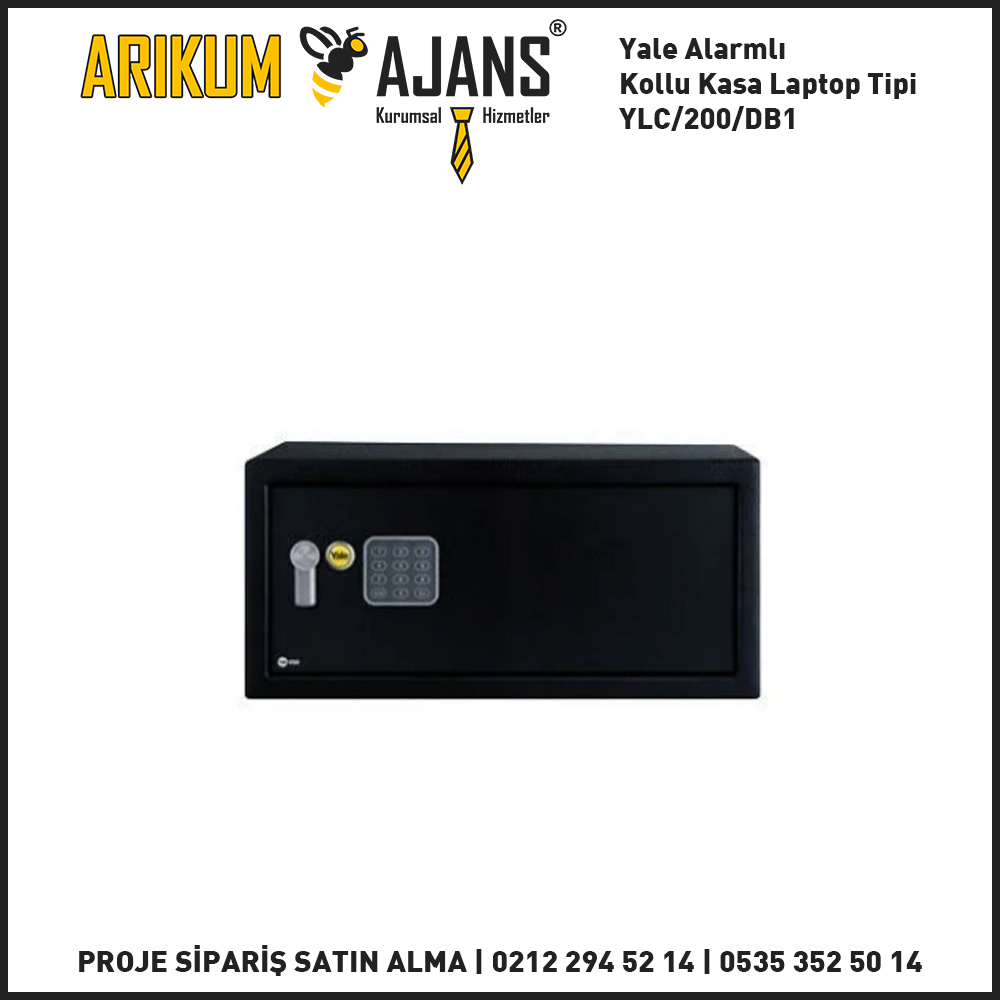 Yale Alarmlı Kollu Kasa Laptop Tipi YLC/200/DB1