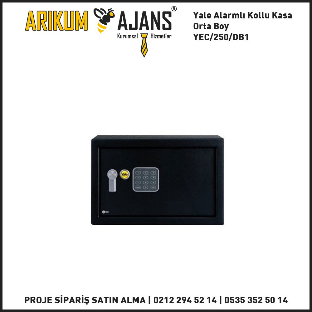 Yale Alarmlı Kollu Kasa Orta Boy YEC/250/DB1