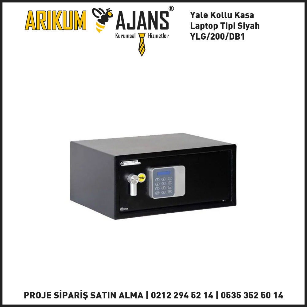 Yale Kollu Kasa Laptop Tipi Siyah YLG/200/DB1
