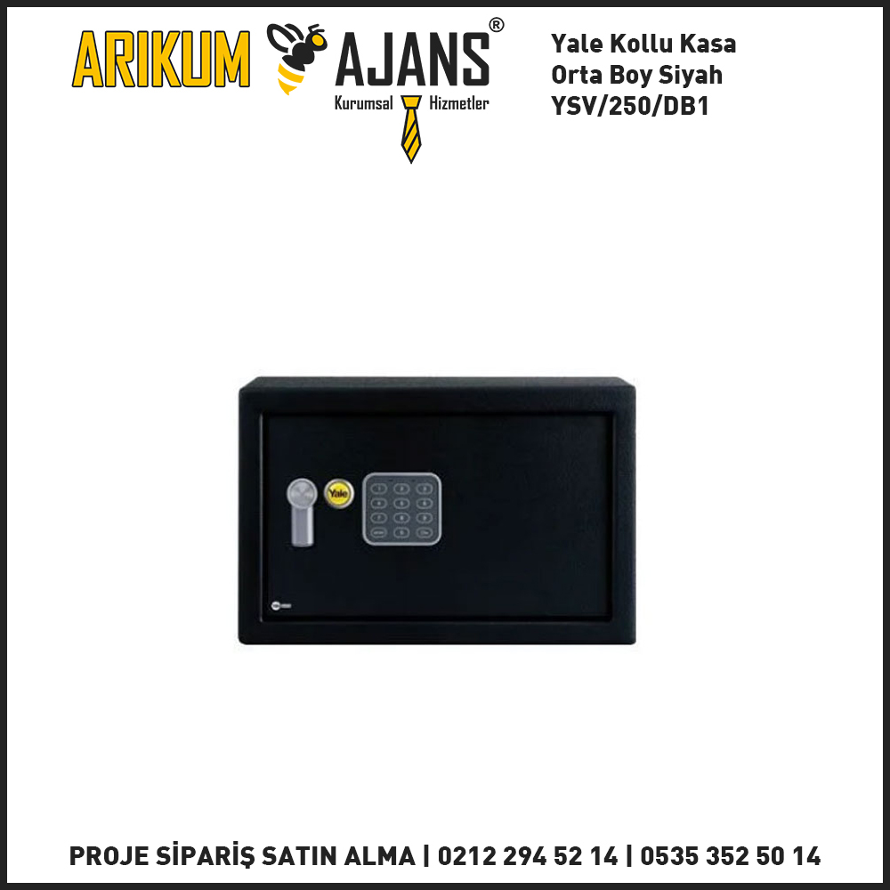 Yale Kollu Kasa Orta Boy Siyah YSV/250/DB1