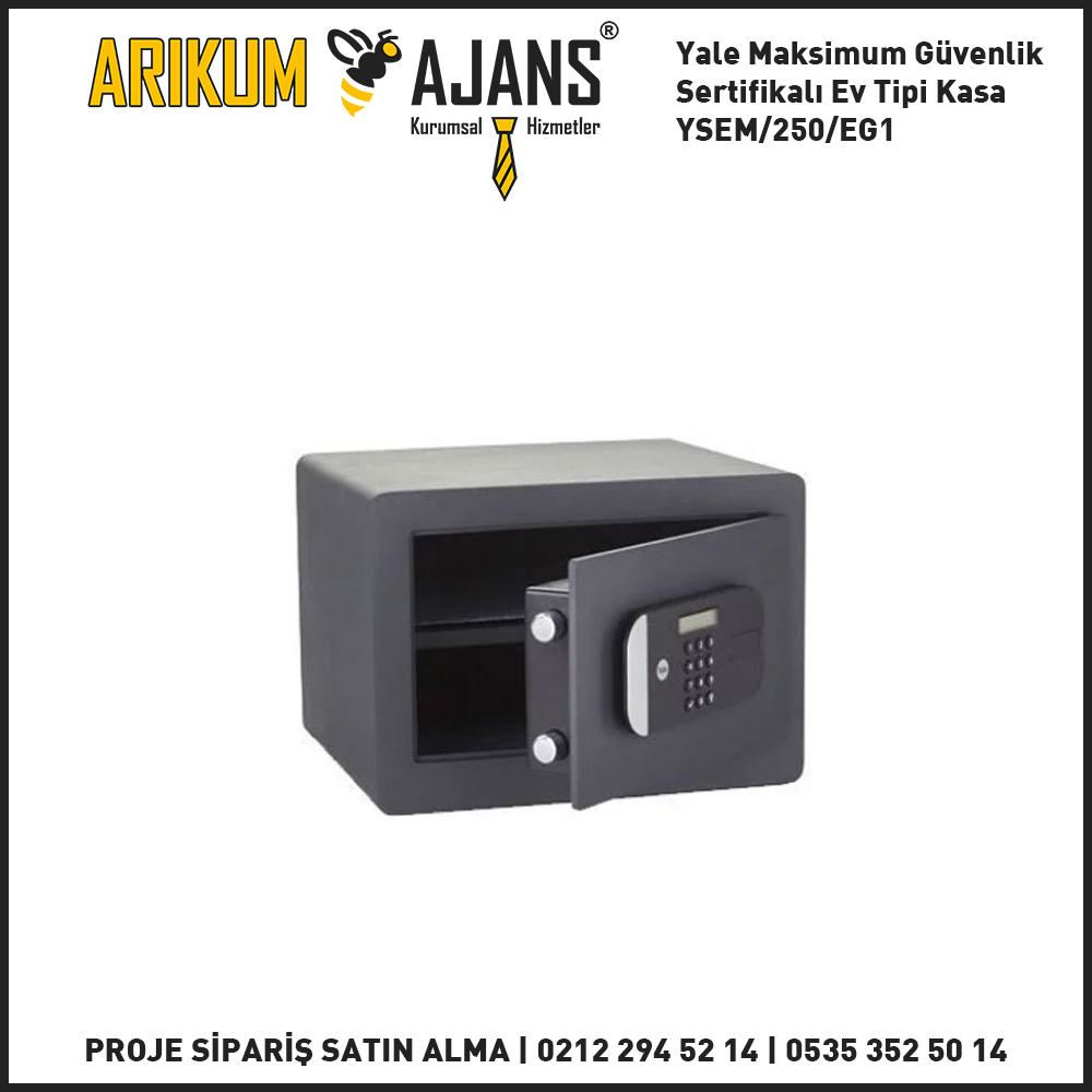 Yale Maksimum Güvenlik Sertifikalı Ev Tipi Kasa YSEM/250/EG1