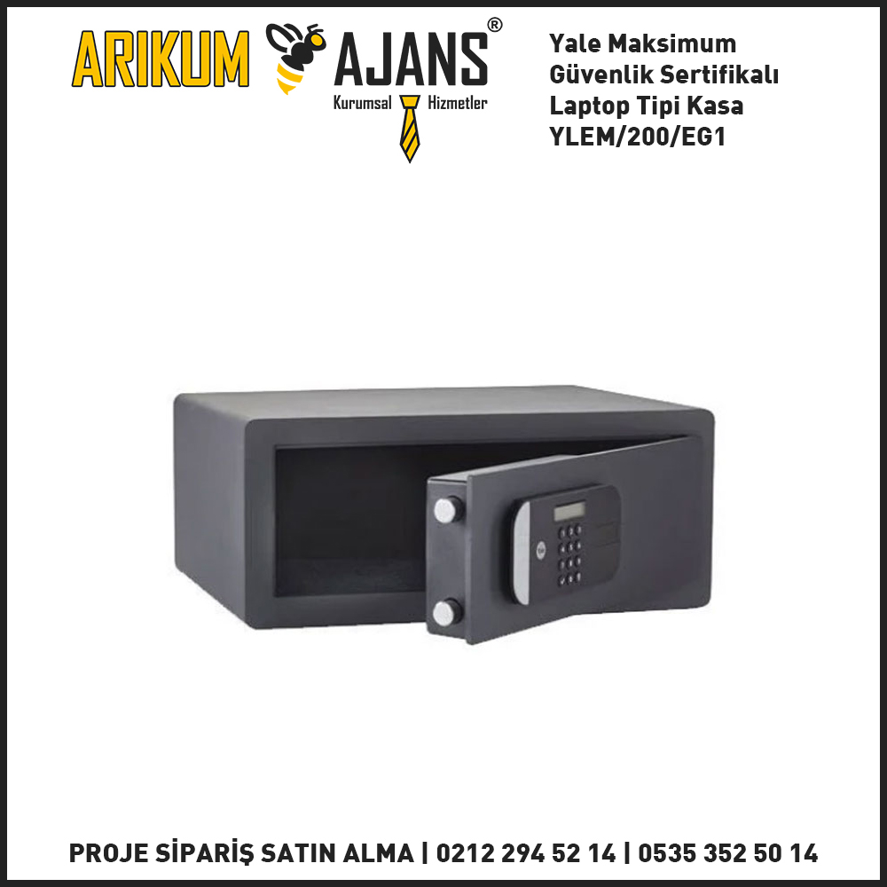 Yale Maksimum Güvenlik Sertifikalı Laptop Tipi Kasa YLEM/200/EG1