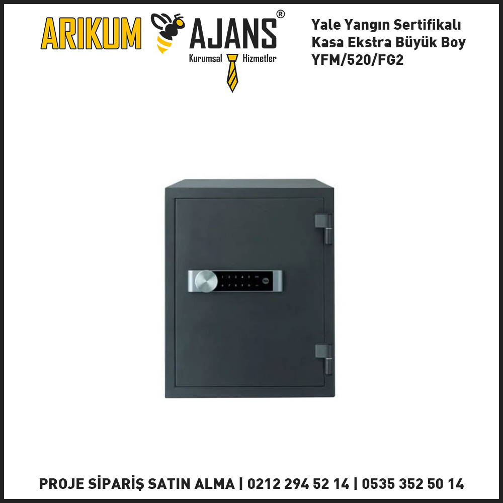 Yale Yangın Sertifikalı Kasa Ekstra Büyük Boy YFM/520/FG2