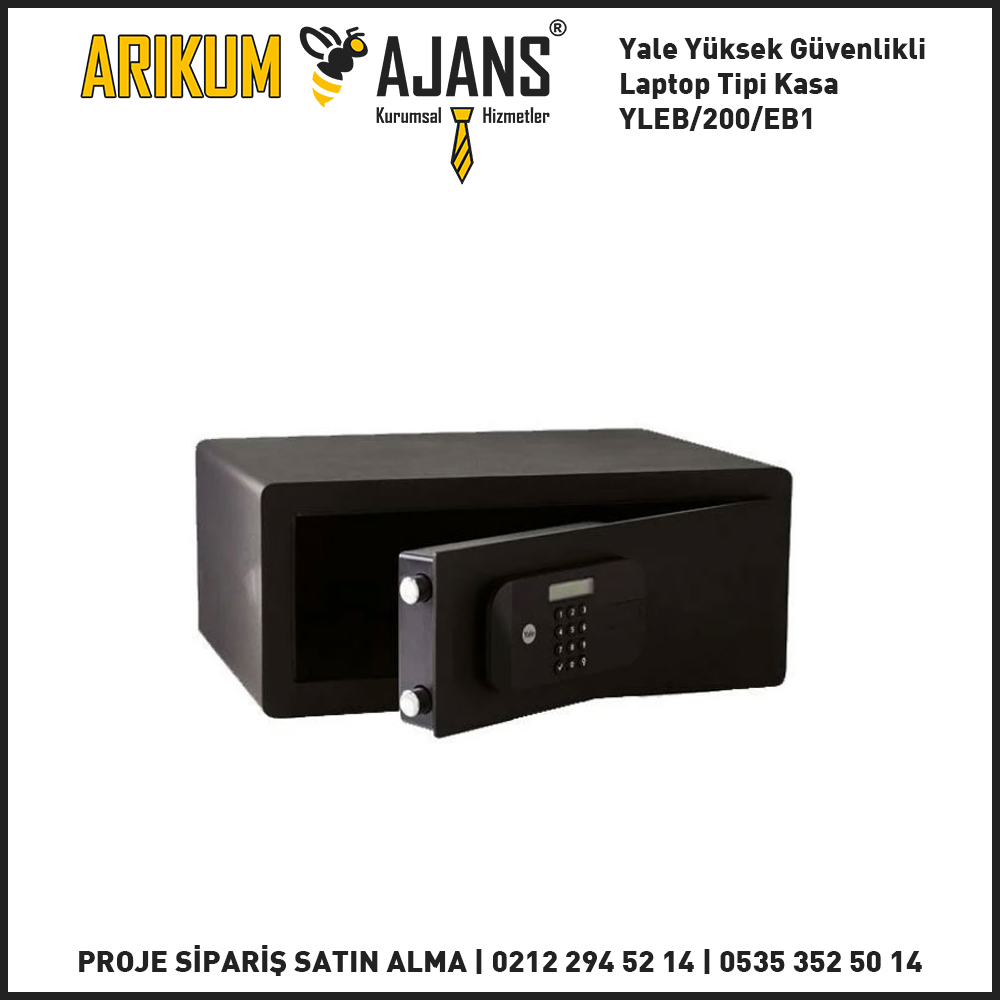 Yale Yüksek Güvenlikli Laptop Tipi Kasa YLEB/200/EB1