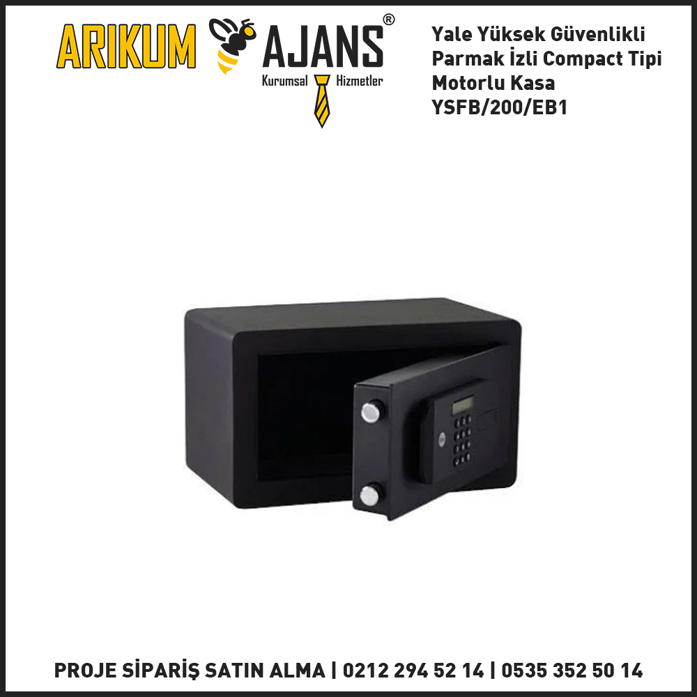 Yale Yüksek Güvenlikli Parmak İzli Compact Tipi Motorlu Kasa YSFB/200/EB1