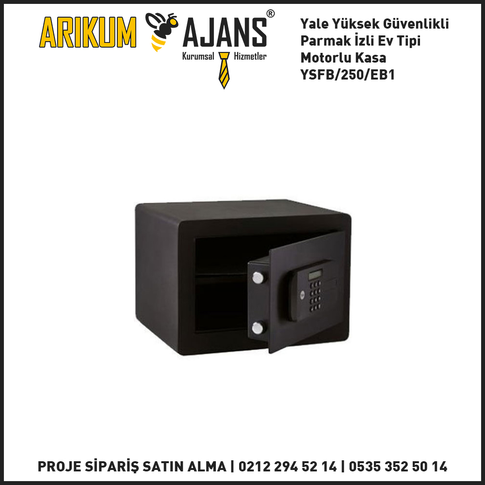 Yale Yüksek Güvenlikli Parmak İzli Ev Tipi Motorlu Kasa YSFB/250/EB1