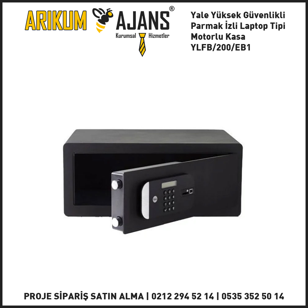 Yale Yüksek Güvenlikli Parmak İzli Laptop Tipi Motorlu Kasa YLFB/200/EB1