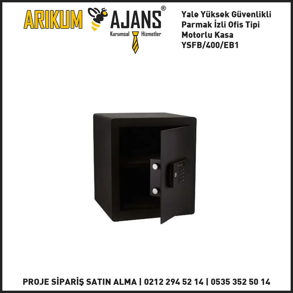 Yale Yüksek Güvenlikli Parmak İzli Ofis Tipi Motorlu Kasa YSFB/400/EB1