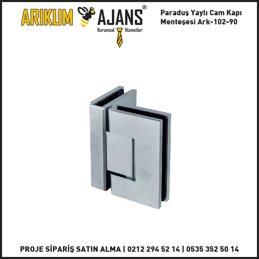 Paraduş Yaylı Cam Kapı Menteşesi Ark-102-90